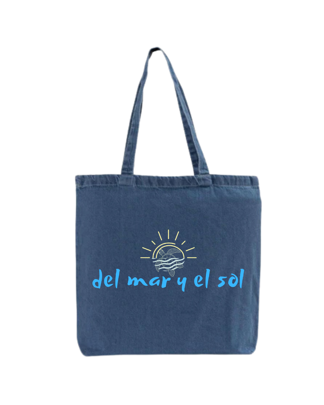 Del mar y el sol Denim Tote Bag