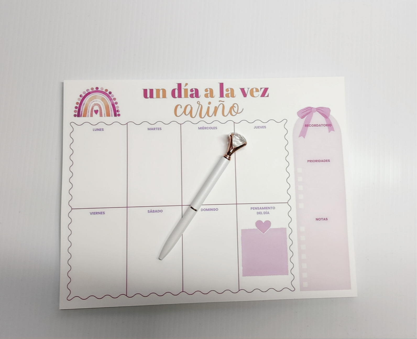 Un Día a la vez Weekly Planner Notepad