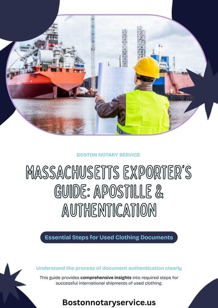 Massachusetts Exporter’s Guide: Apostille & Authentication for Used Clothing Documents