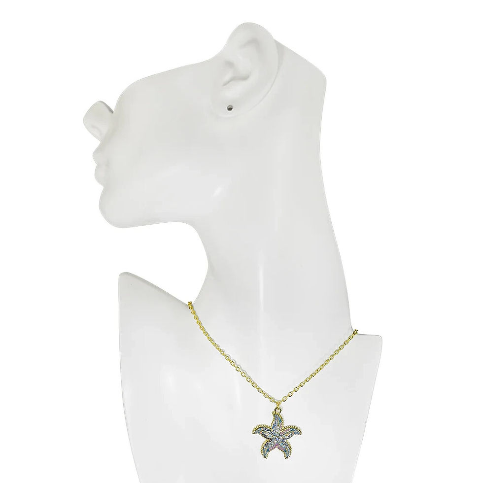 Thumbnail: KIRKS FOLLY Magical Starfish Necklace goldtone