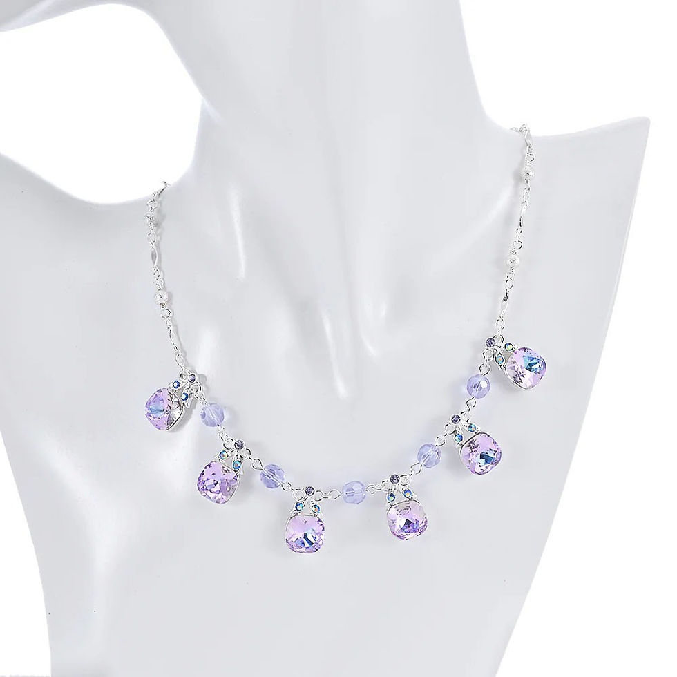 Thumbnail: Kirks Folly Victorian Mystic Garden Necklace sterling silvertone