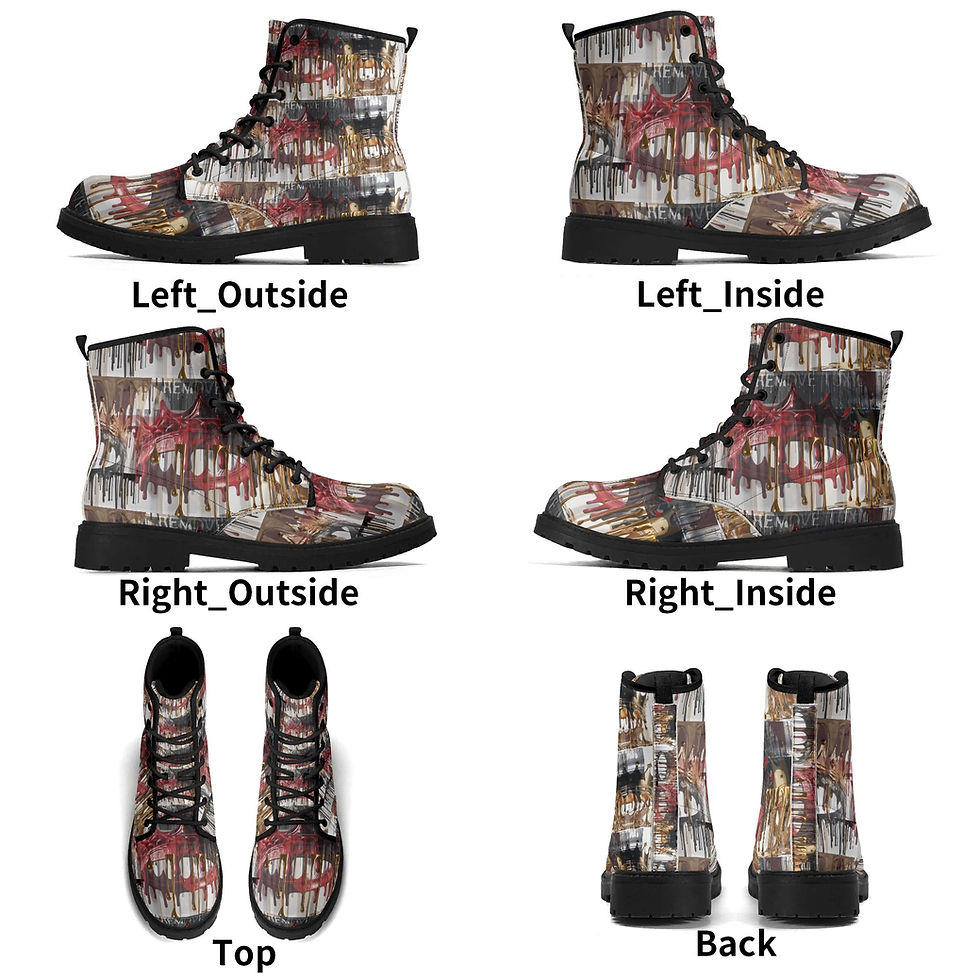 Thumbnail: Men's Upgraded Black Outsole Leather Boots-V2