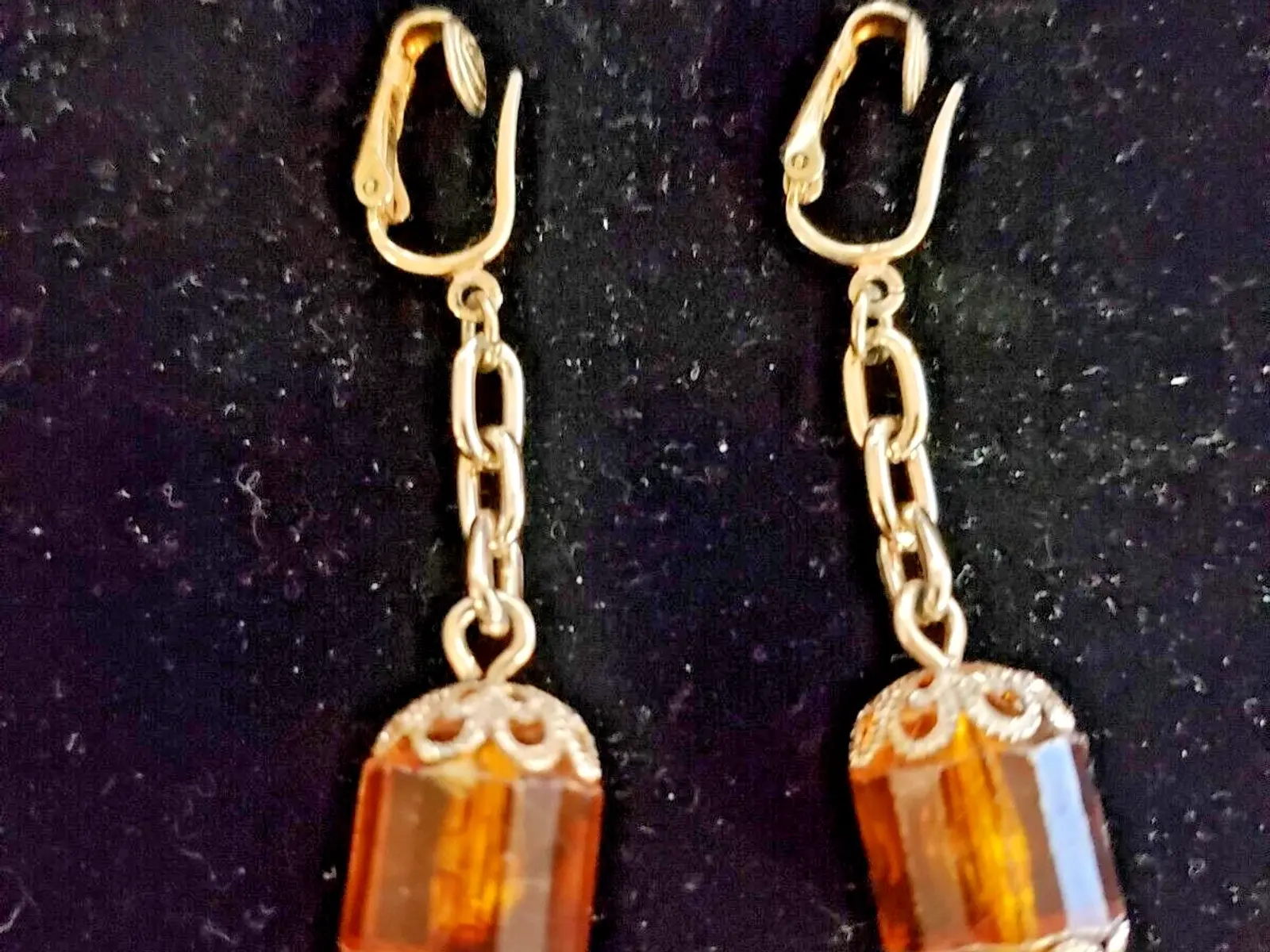 Sarah Coventry Golden Lanterns Clip Earrings