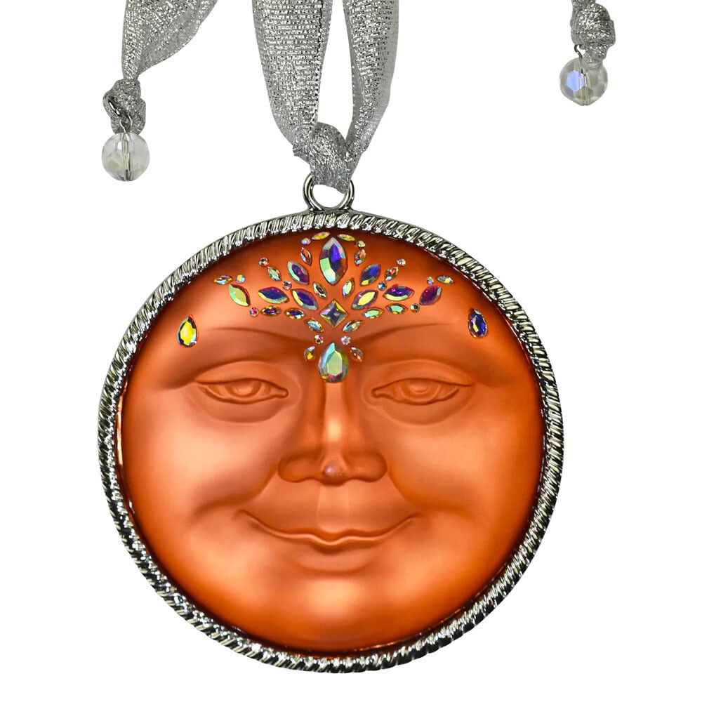 KIRKS FOLLY EMPRESS SEAVIEW MOON ORNAMENT - misty copper / silvertone