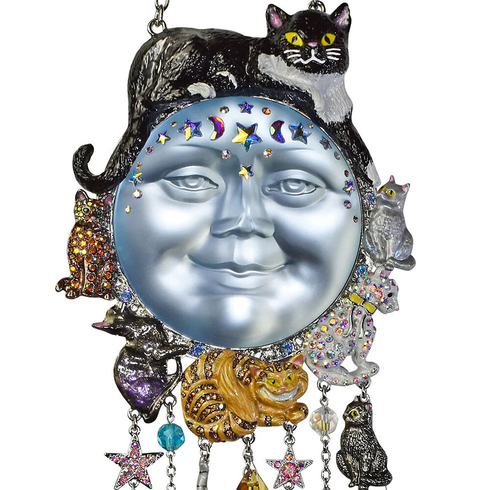 Thumbnail: KIRKS FOLLY CAT LOVERS VENUS 88mm SEAVIEW MOON WIND CHIME silvertone