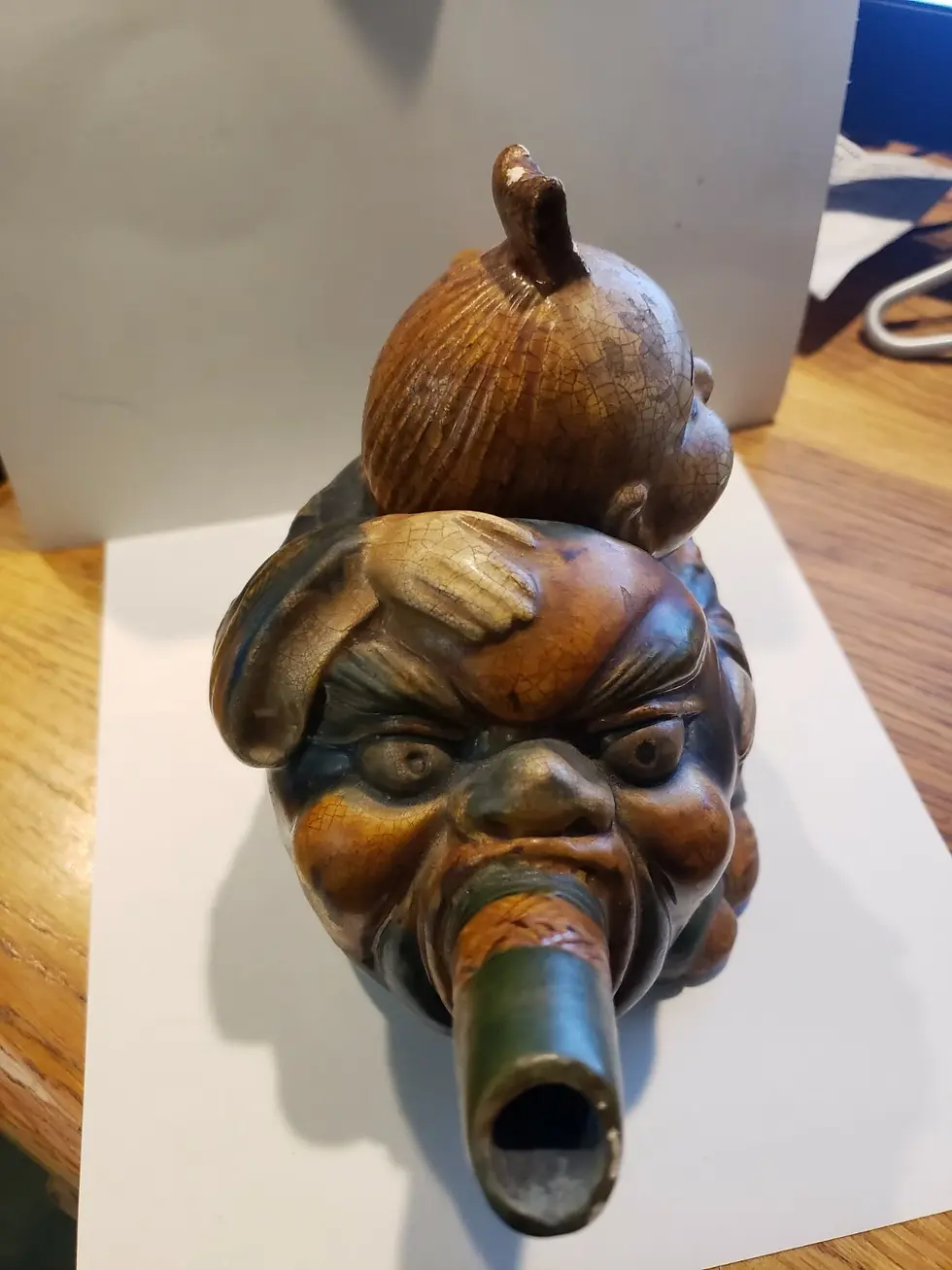 Thumbnail: Minton Majolica Chinaman Mask Teapot