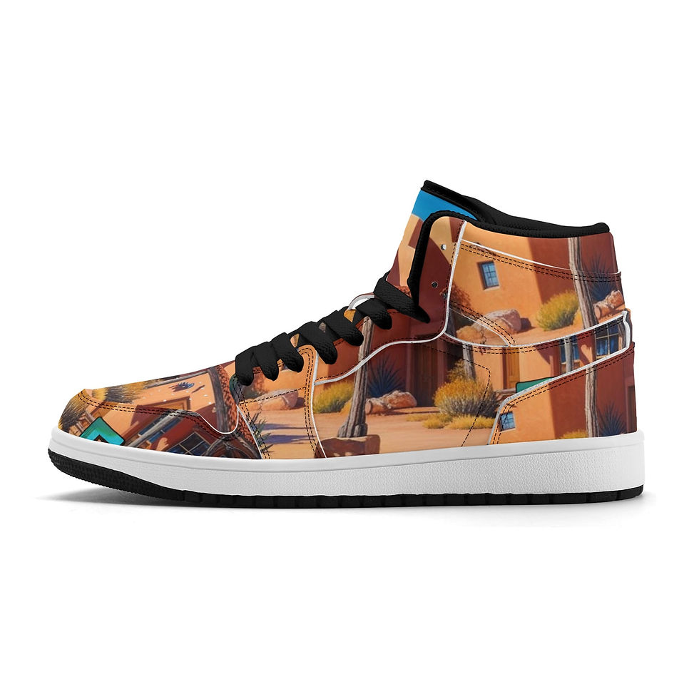 Thumbnail: Men's Premium PU Leather High Top Sneakers-V2