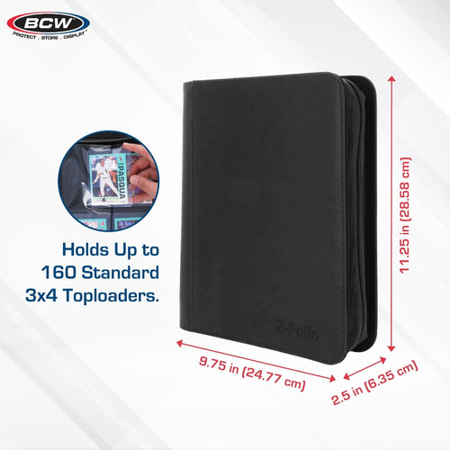 Z-Folio 4-Pocket LX Album - Toploaders - Black | Tony Zirkle Cards