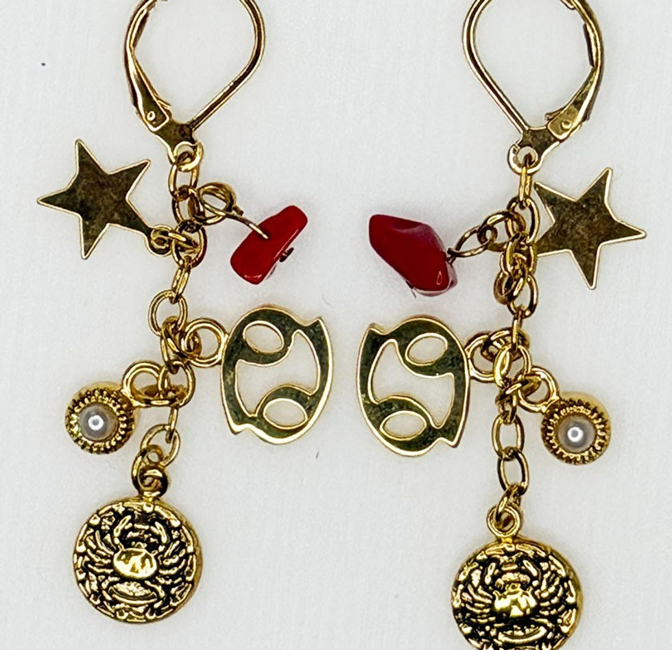 Thumbnail: KIRKS FOLLY LEGACY ZODIAC STAR GAZER EARRINGS CANCER the crab