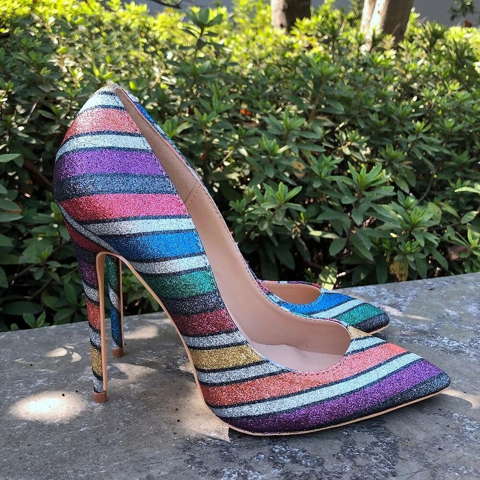 Thumbnail: Women's Rainbow Iridescent High Heels