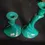 Thumbnail: 2 Royal Haeger Green Candlestick Holders