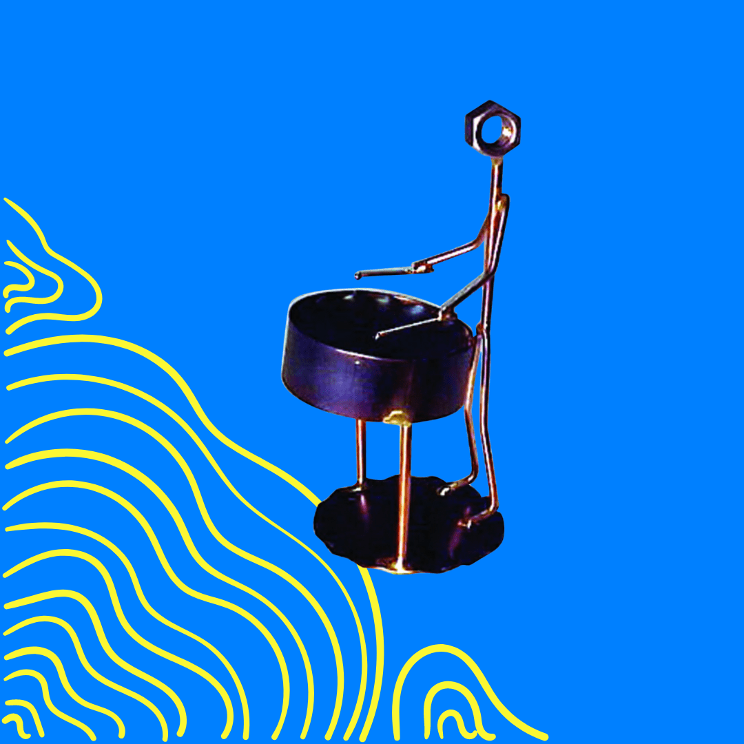 Steel Drum Pan Player Metalcraft Figurine 1