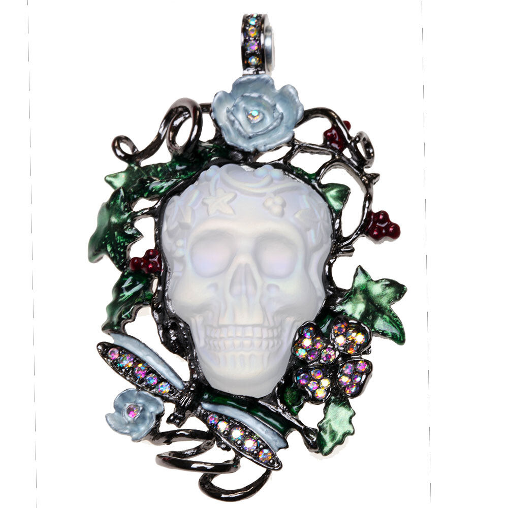 Kirks Folly Glass Dream Skull Enchanted Forest Magnetic Enhancer hematite