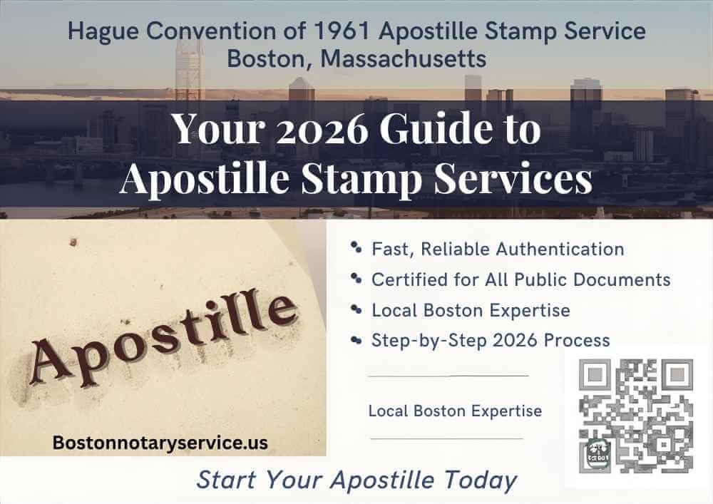 Hague Convention of 1961 Apostille Stamp Service in Boston, Massachusetts (2026 Guide)