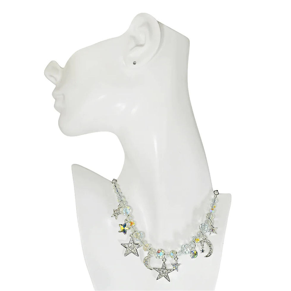 Thumbnail: KIRKS FOLLY Crystal Star Dancer Necklace sterling silvertone