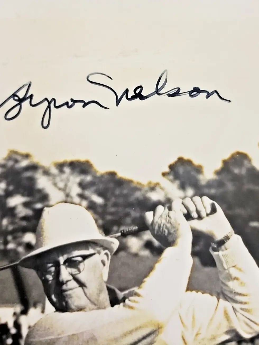 Thumbnail: Byron Nelson Signed 8x10 B/W Photo