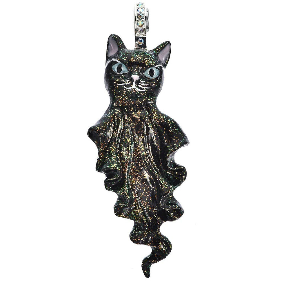 Thumbnail: Kirks Folly Ghost Kitty Magnetic Enhancer jet / silvertone