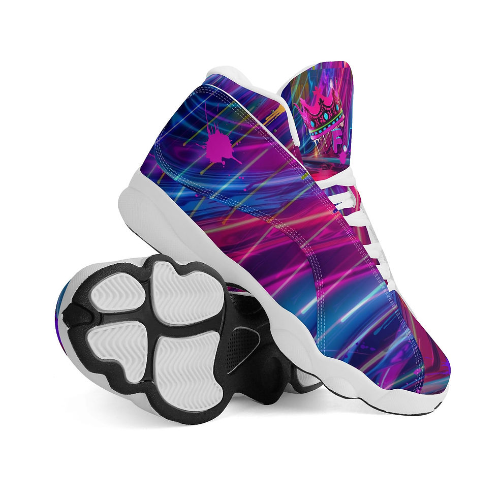 Thumbnail: Men's White Black Outsole PU Leather Basketball Shoes