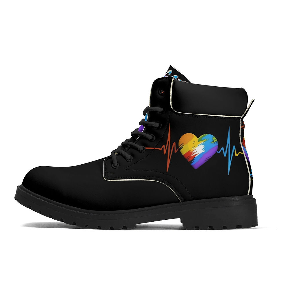 Thumbnail: Men's Upgraded Black Outsole Leather All Season Boots