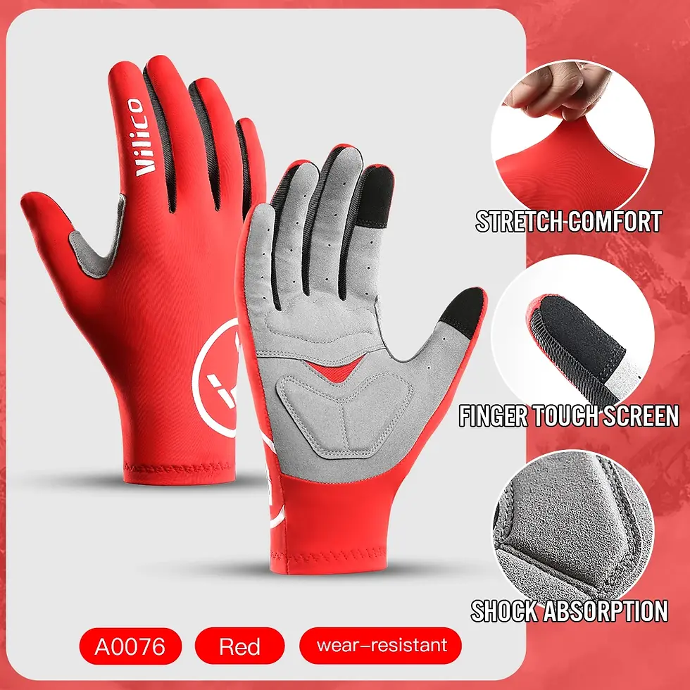 縮圖：Touch Screen Long Full Fingers Half Fingers Gel Sports Cycling Gloves MTB Road