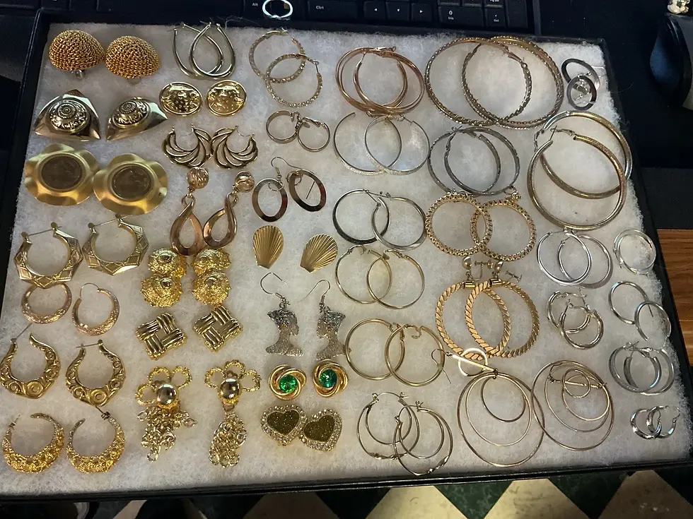 Thumbnail: Vtg to Modern Paired Earrings Lot 40 Pairs