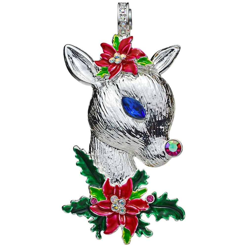 KIRKS FOLLY RUDY the REINDEER MAGNETIC ENHANCER sterling silvertone