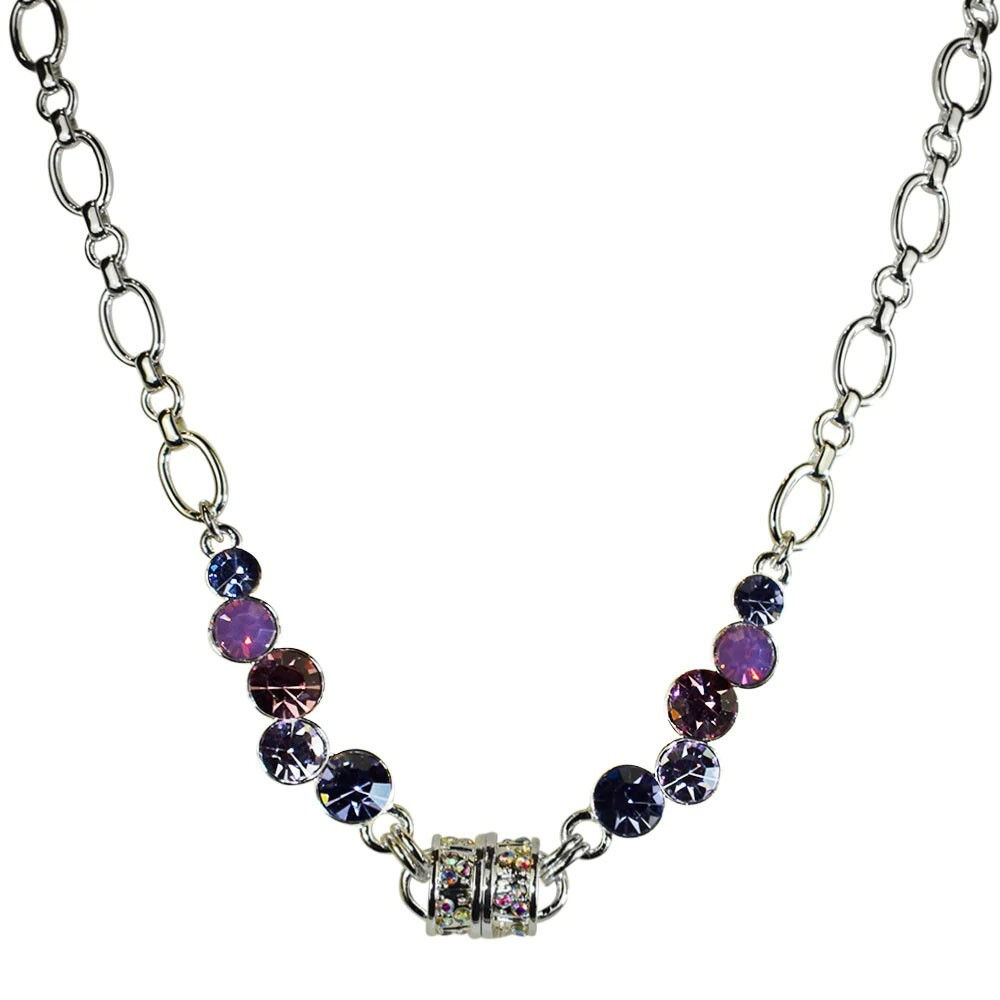 Kirks Folly Crystal WIshes Magnetic Interchangeable Necklace sst / purple
