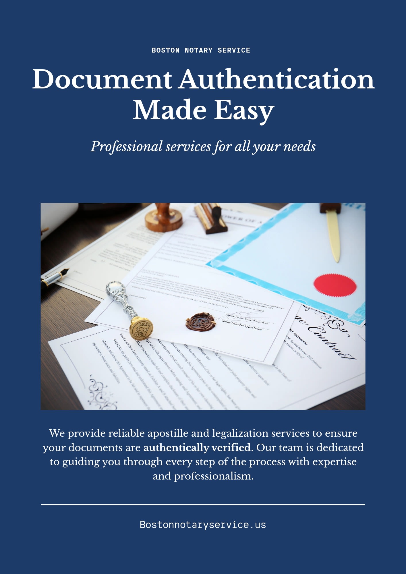 Apostille and Legalization Services | Document Authentication