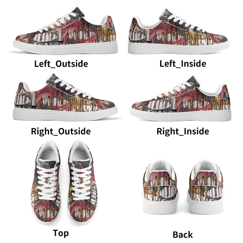 Thumbnail: Adult Low Top Leather Skateboard Shoes WIth Personalized Logo /Name