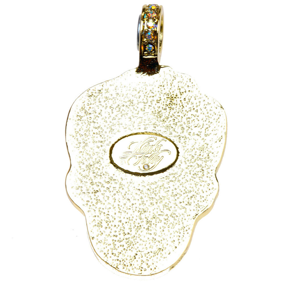 Thumbnail: Kirks Folly Glass Dream Skull Magnetic Enhancer goldtone