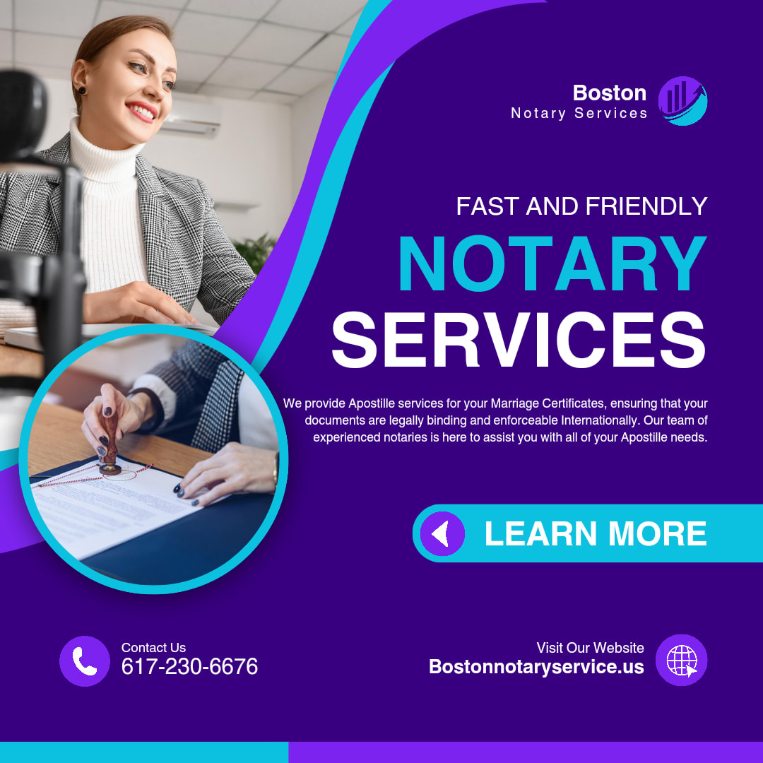 Boston Massachusetts Apostille Services - Notary & Apostille for Massachusetts Marriage Certificates