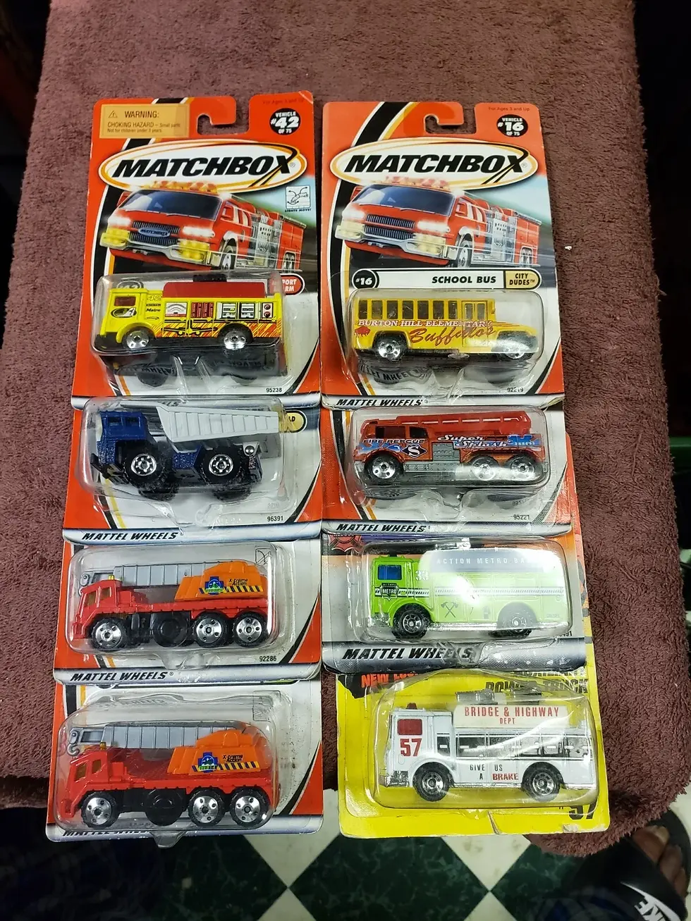 Thumbnail: 8pc Matchbox Diecast Emergency Rescue Trucks