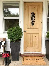 Effortless Makeover: Refinishing Front Door Without Taking It Off the Hinges