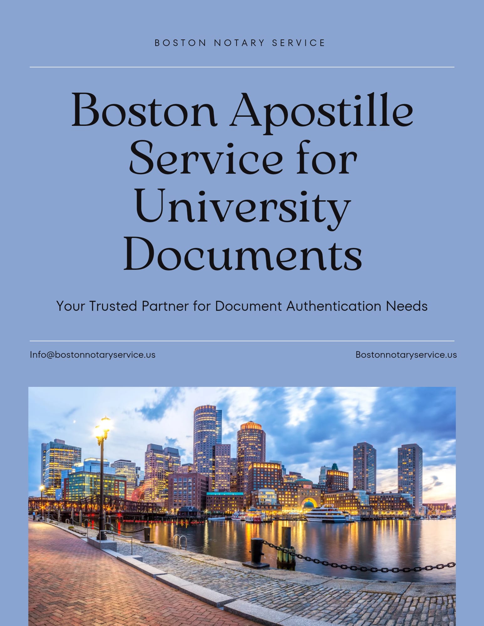 Boston Apostille Service for Boston University Documents by Boston Notary Service