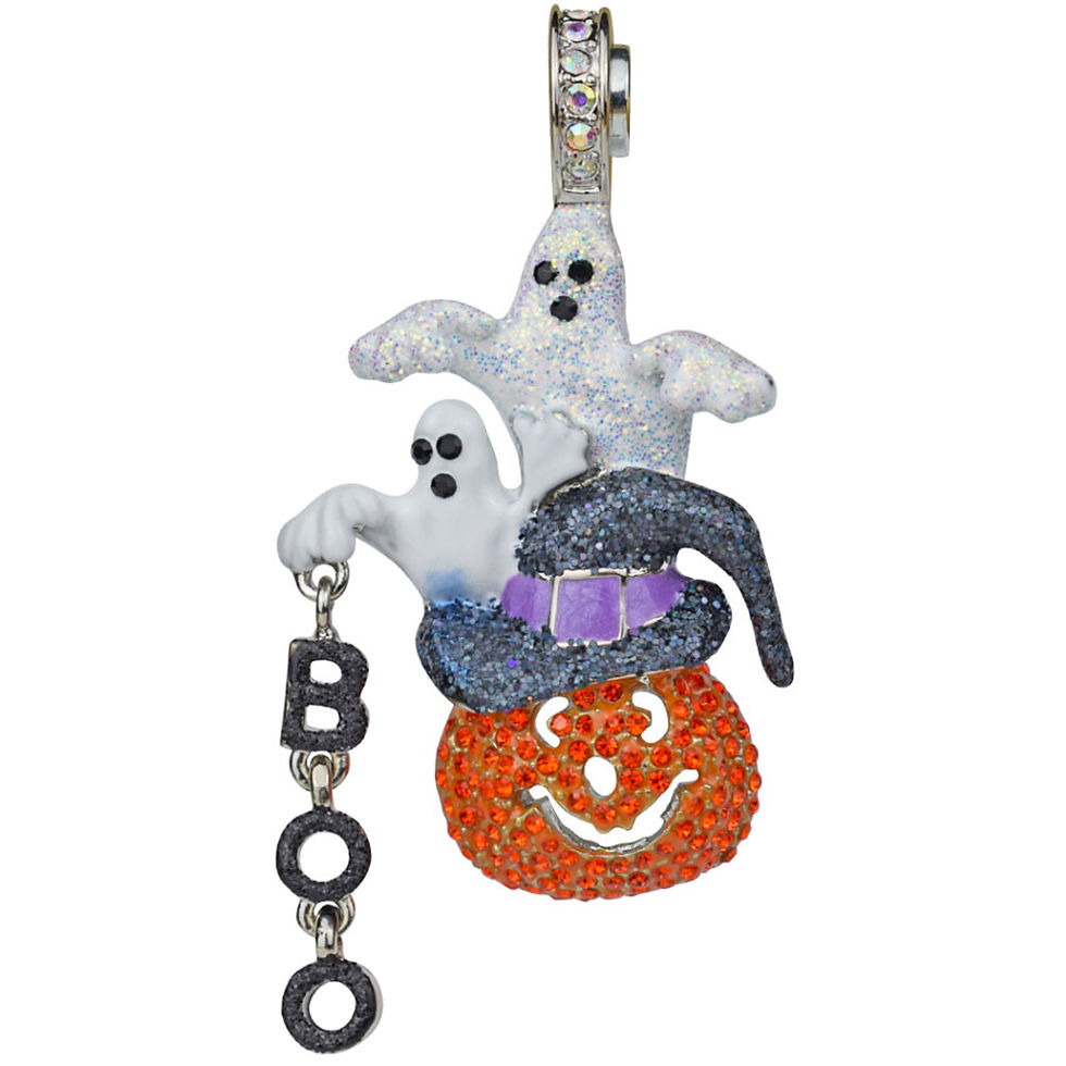 Thumbnail: Kirks Folly BOO Happy Jack Magnetic Enhancer pumpkin ghost silvertone