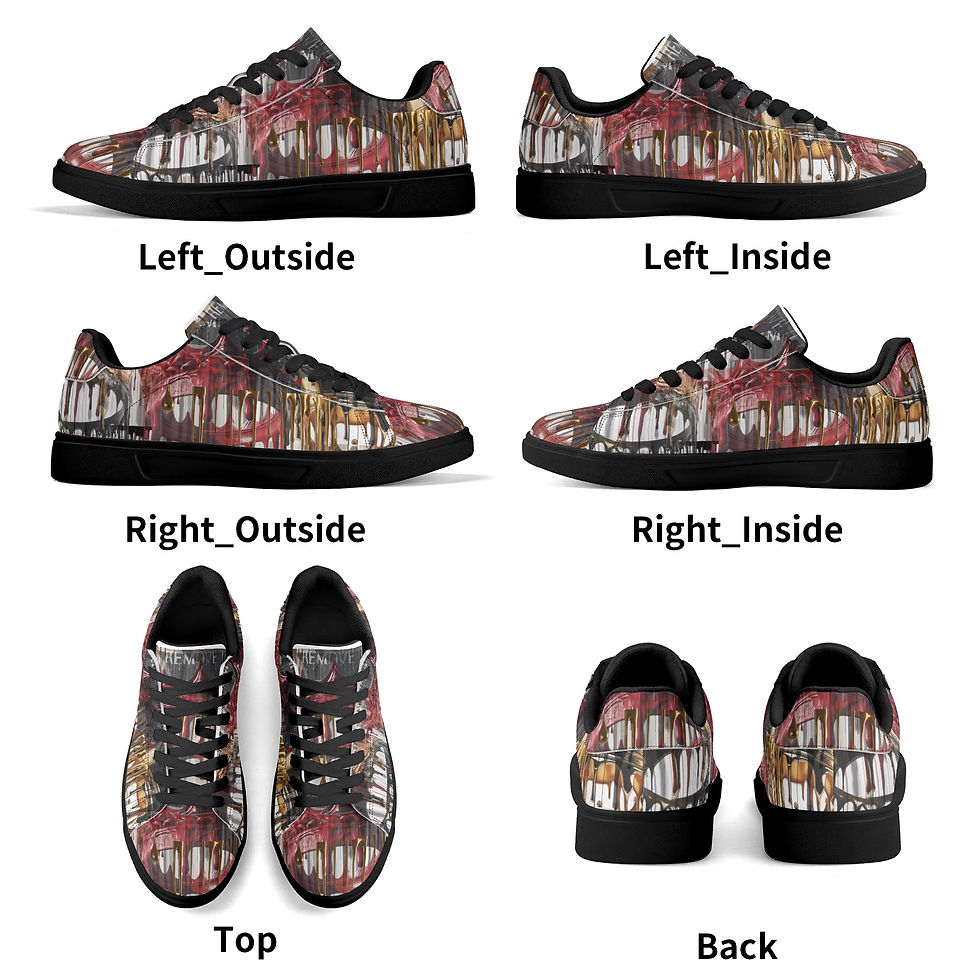 Thumbnail: Adult Low Top Leather Skateboard Shoes WIth Personalized Logo /Name