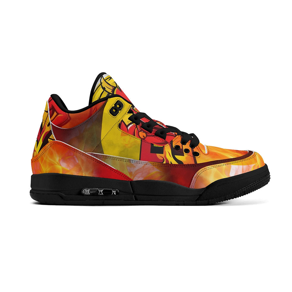 Thumbnail: EV Retro Leather Basketball Sneakers
