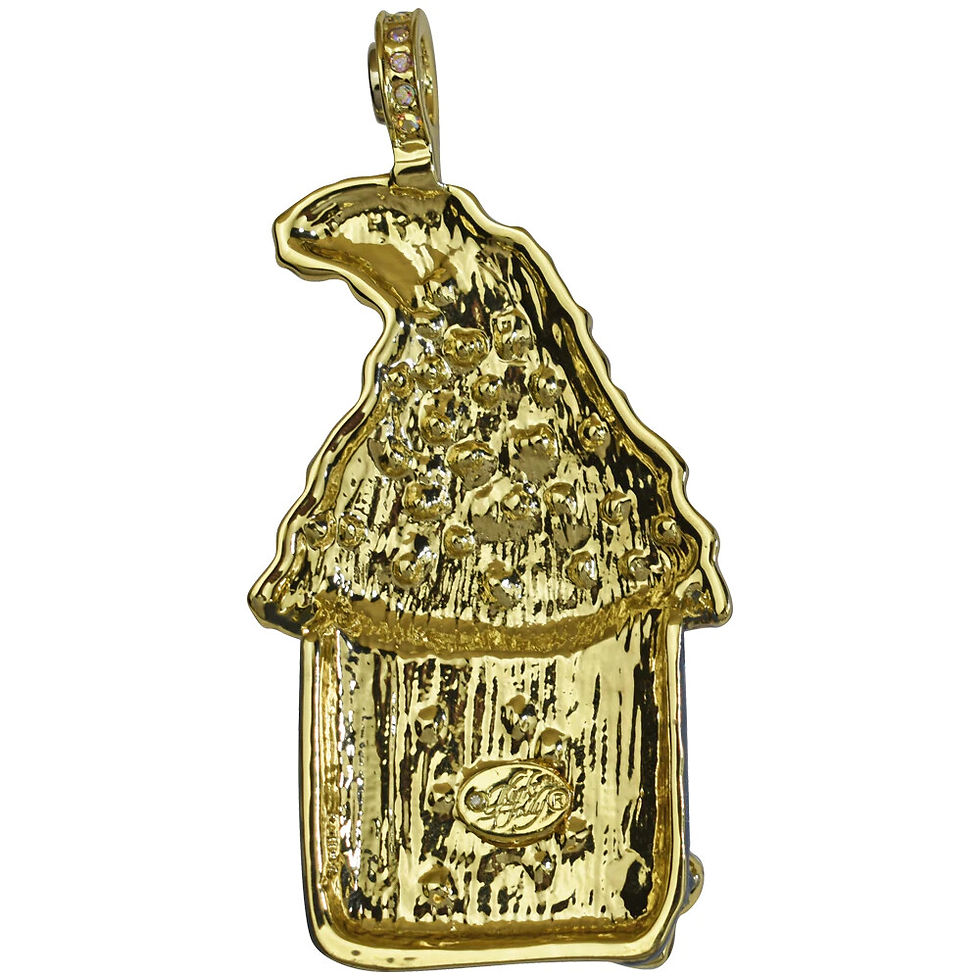 Thumbnail: Kirks Folly Morning Glory Fairy House Magnetic Enhancer Goldtone