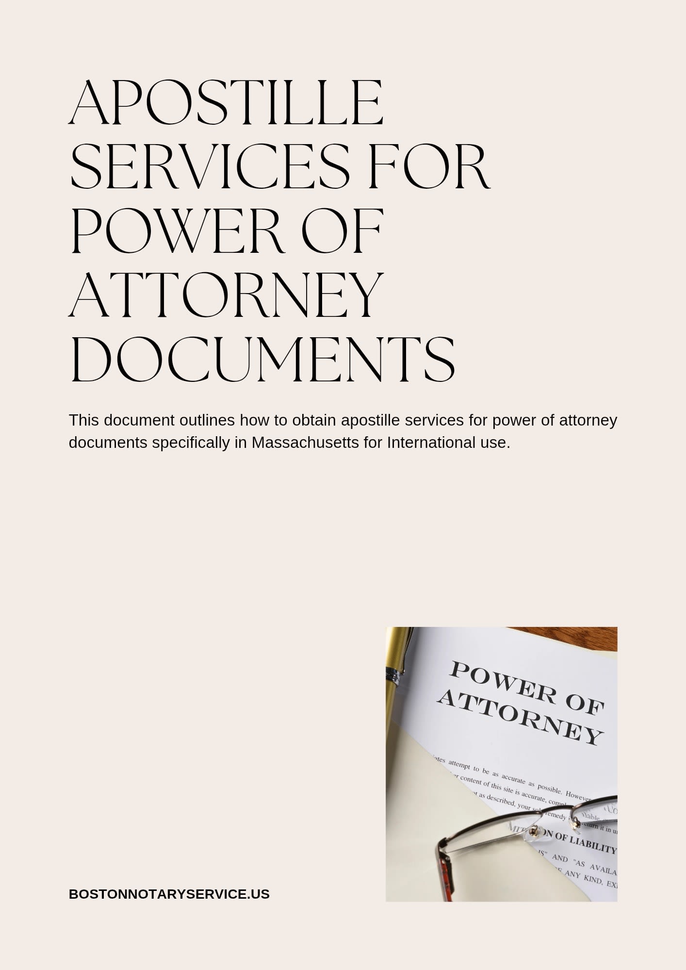 Apostille Services for Power of Attorney Documents in Massachusetts