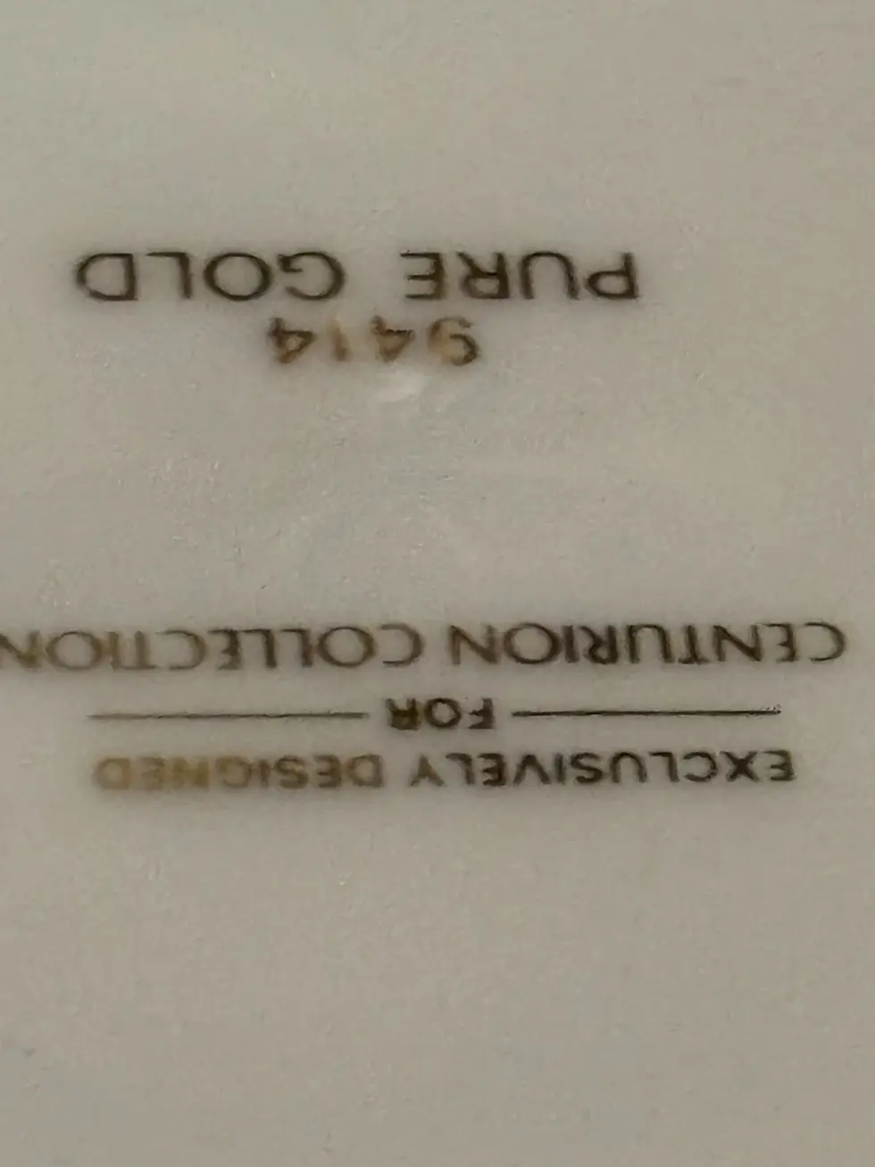 Thumbnail: 4 Centurion Pure Gold & White Angel Plates