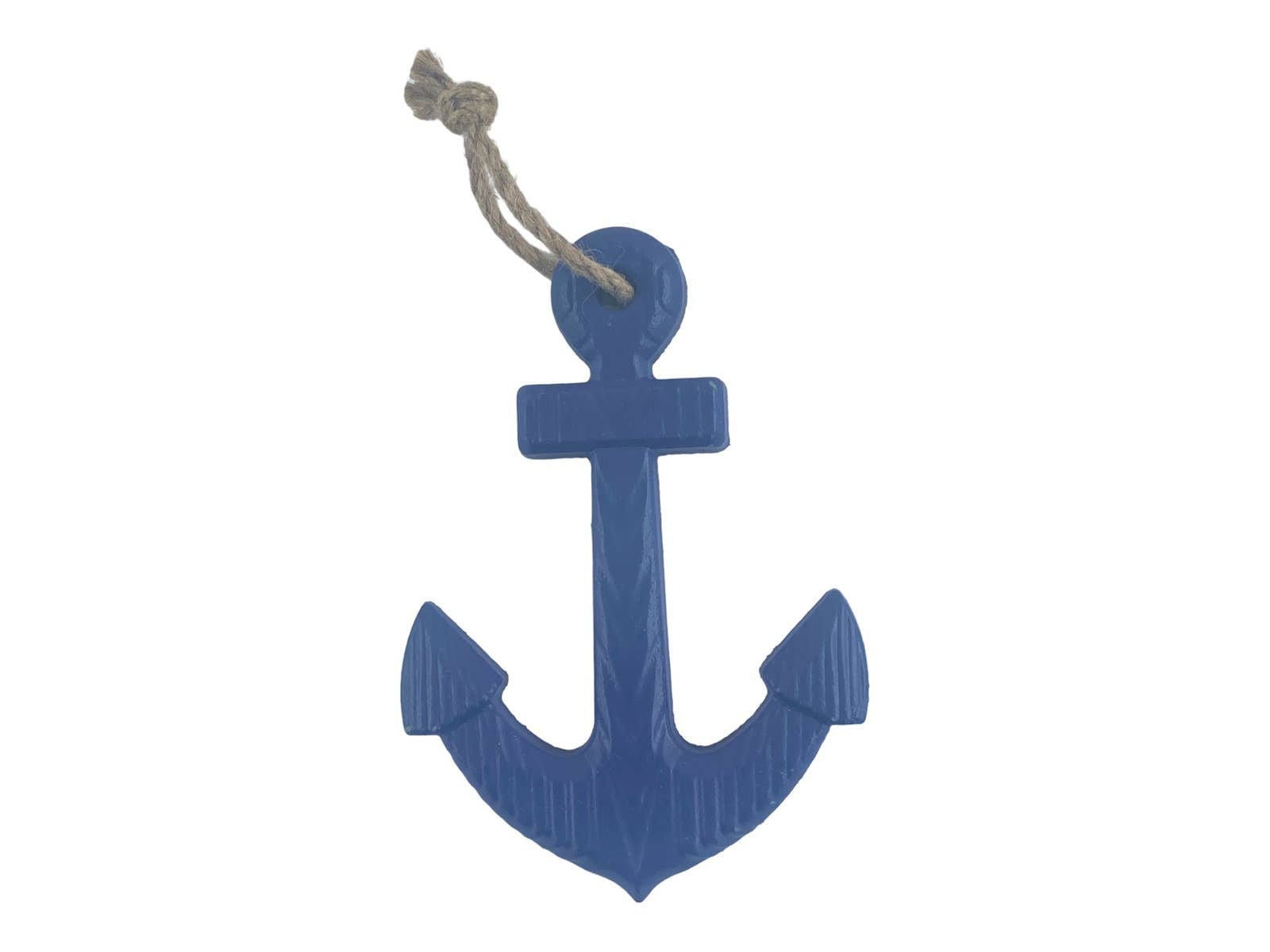 Blue Ship Anchor Sign Wreath Attachment Summer Accent Piece Home Decor