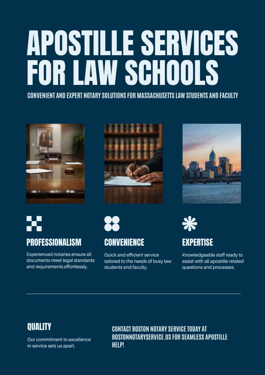 Apostille Services for Massachusetts Law Schools – Boston Notary Service