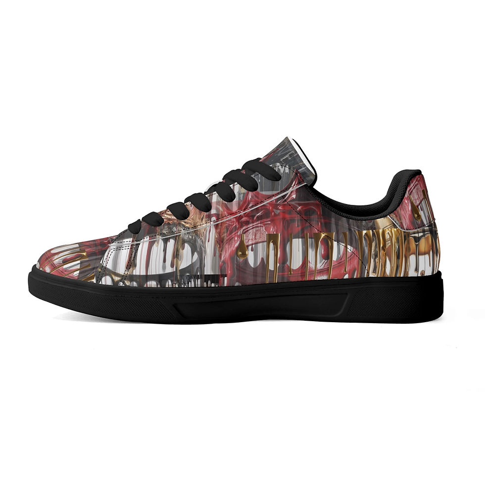 Thumbnail: Adult Low Top Leather Skateboard Shoes WIth Personalized Logo /Name