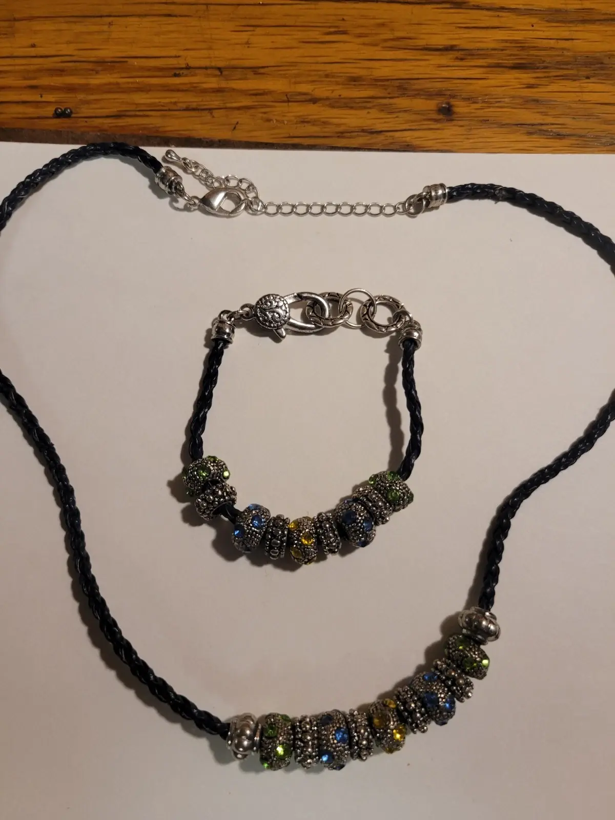 Vintage Beaded Necklace & Bracelet Set