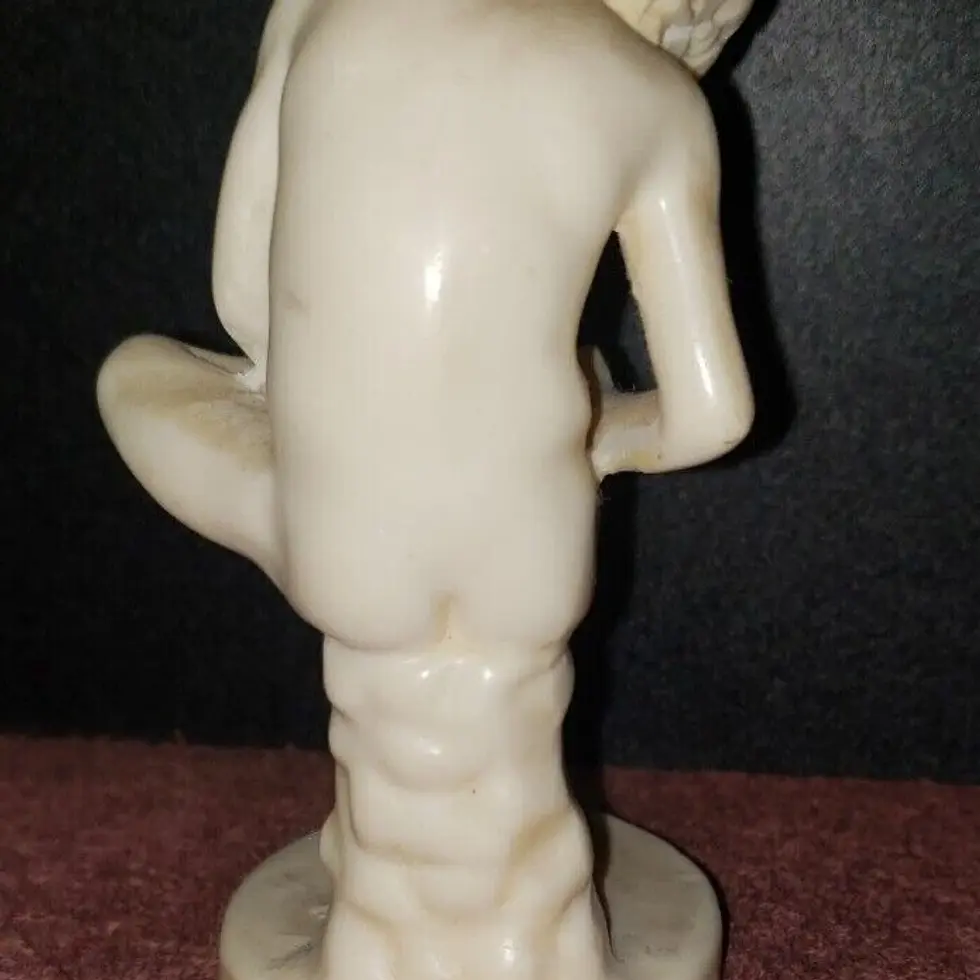 Thumbnail: Vtg A. Santini Sculpture Fedelino 4in H