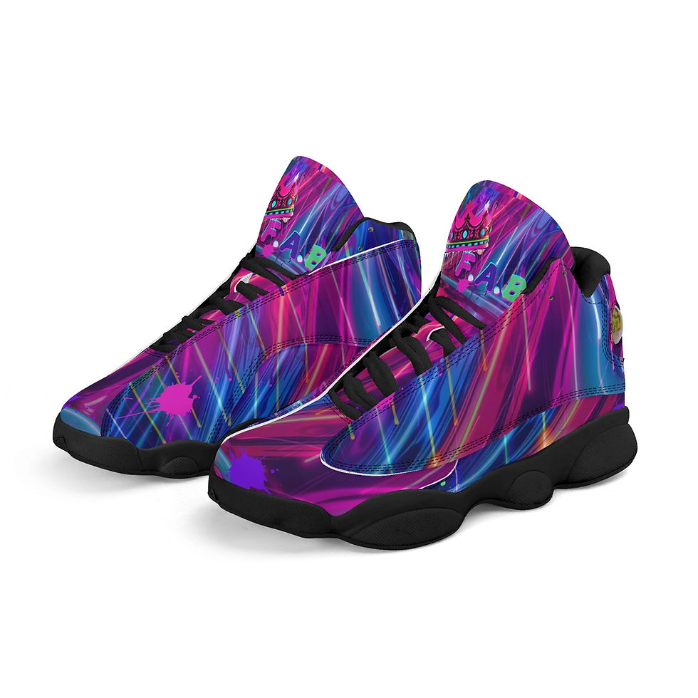 Thumbnail: Men's White Black Outsole PU Leather Basketball Shoes