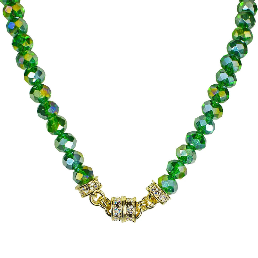 Kirks Folly Divine Beaded 10mm Magnetic Interchangeable Necklace goldtone