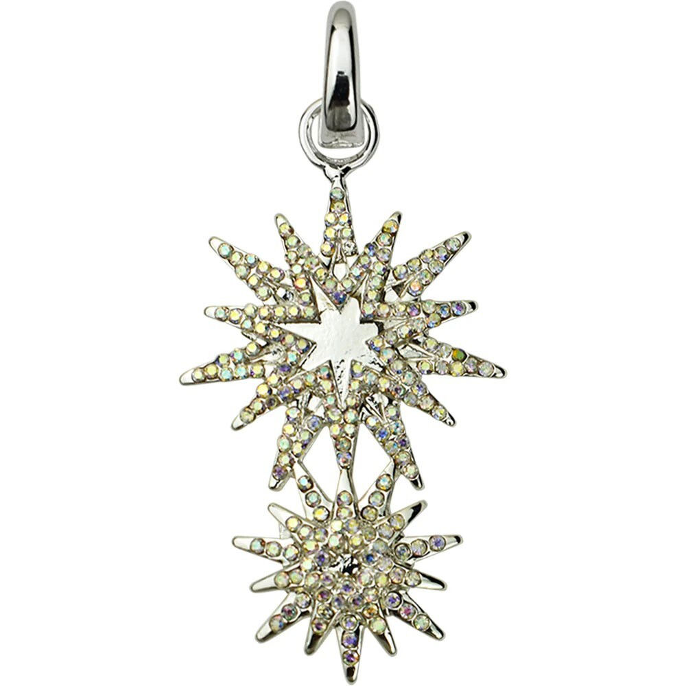 Kirks Folly Star of Wonder Open Ring Charm sterling silvertone