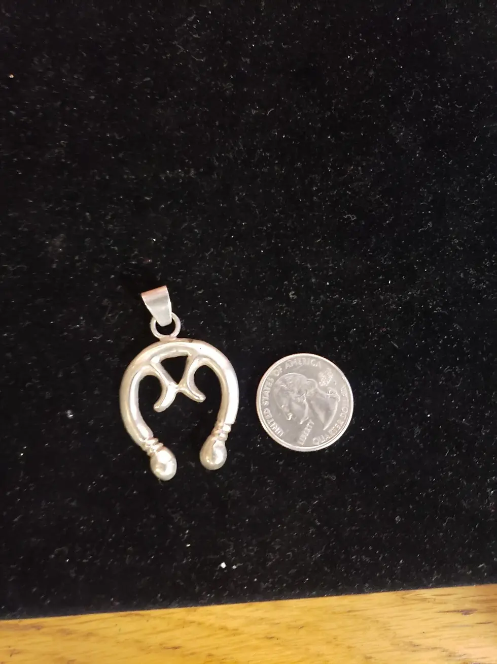Thumbnail: Navajo Silver Sand Cast Naja Pendant
