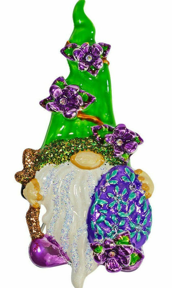 Kirks Folly Nicky the Easter Gnome Pin / Pendant sterling silvertone